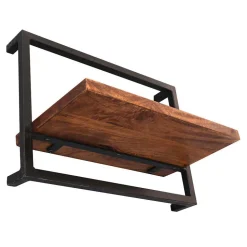 Wandregal Set aus Metall & Massivholz - Fiorda (siebenteilig)