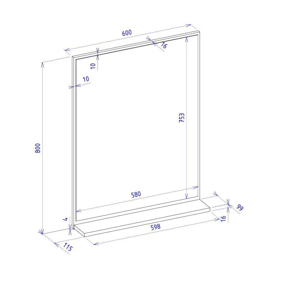 Wandspiegel mit Ablage - Colomania