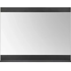 Wandspiegel mit Ablage in Dunkelgrau - Timuras