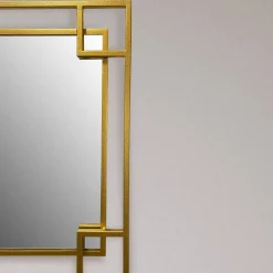 Wandspiegel mit Metallrahmen in Gold - Vulcanos