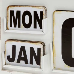 Wanduhr mit Kalender im Vintage Look - Rissino