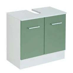 Waschbecken Badschrank in Grün & Weiß - Loenixa