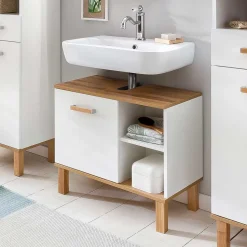 Waschbecken Unterschrank mit Tür & 2 Fächern - Utiona