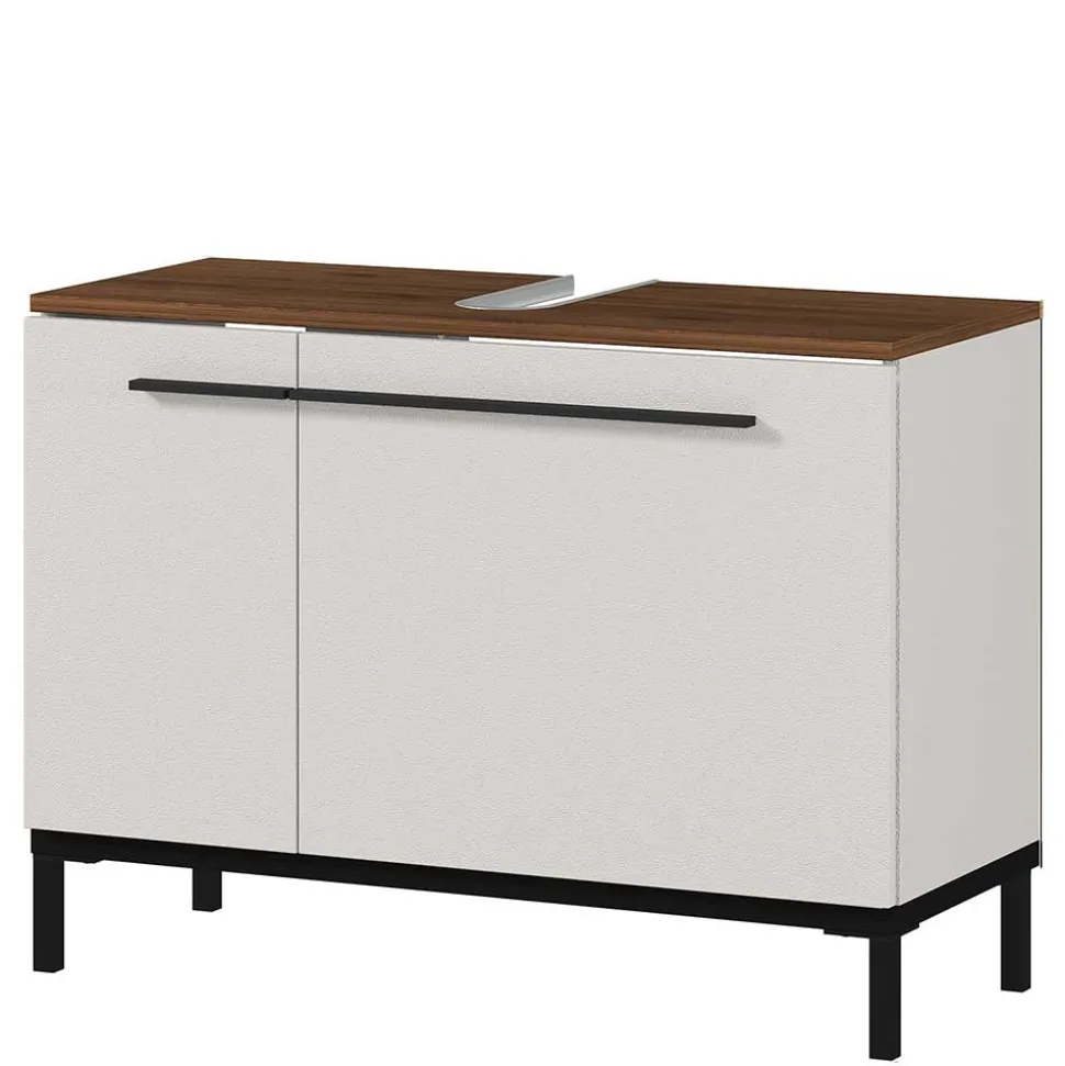 Waschbecken Unterschrank in Hellgrau - Dolida