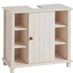 Waschbeckenschrank aus Holz in Weiß - Cilao