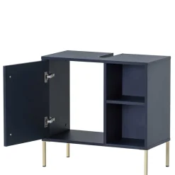 Waschbeckenschrank in Dunkelblau mit Gold - Chinale