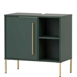 Waschbeckenschrank in Dunkelgrün & Gold - Aqua