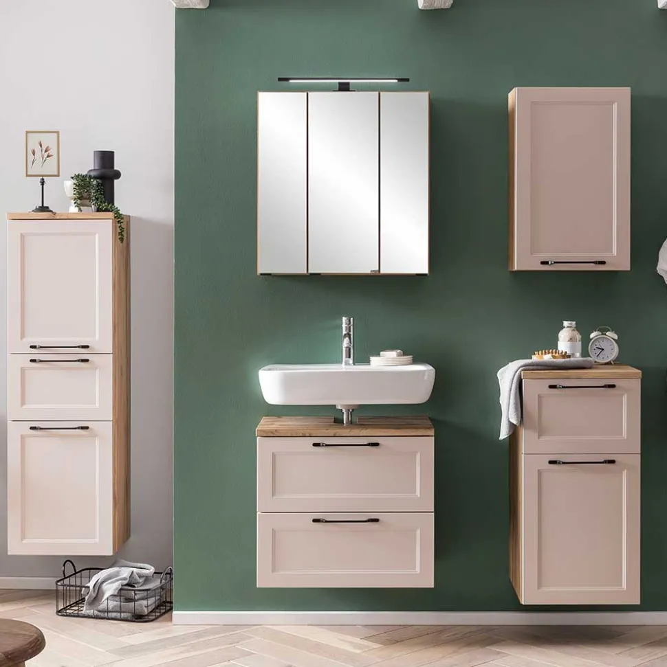 Waschbeckenschrank in Hellgrau - Trioto