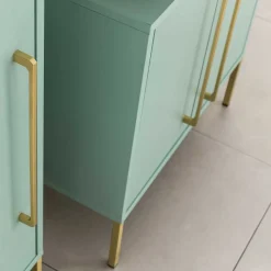 Waschbeckenschrank in Mintgrün & Gold - Aparcian