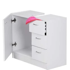 Waschbeckenschrank in Weiß 63 cm breit - Hank