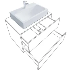 Waschbeckenschrank mit Aufsatzbecken - Effect