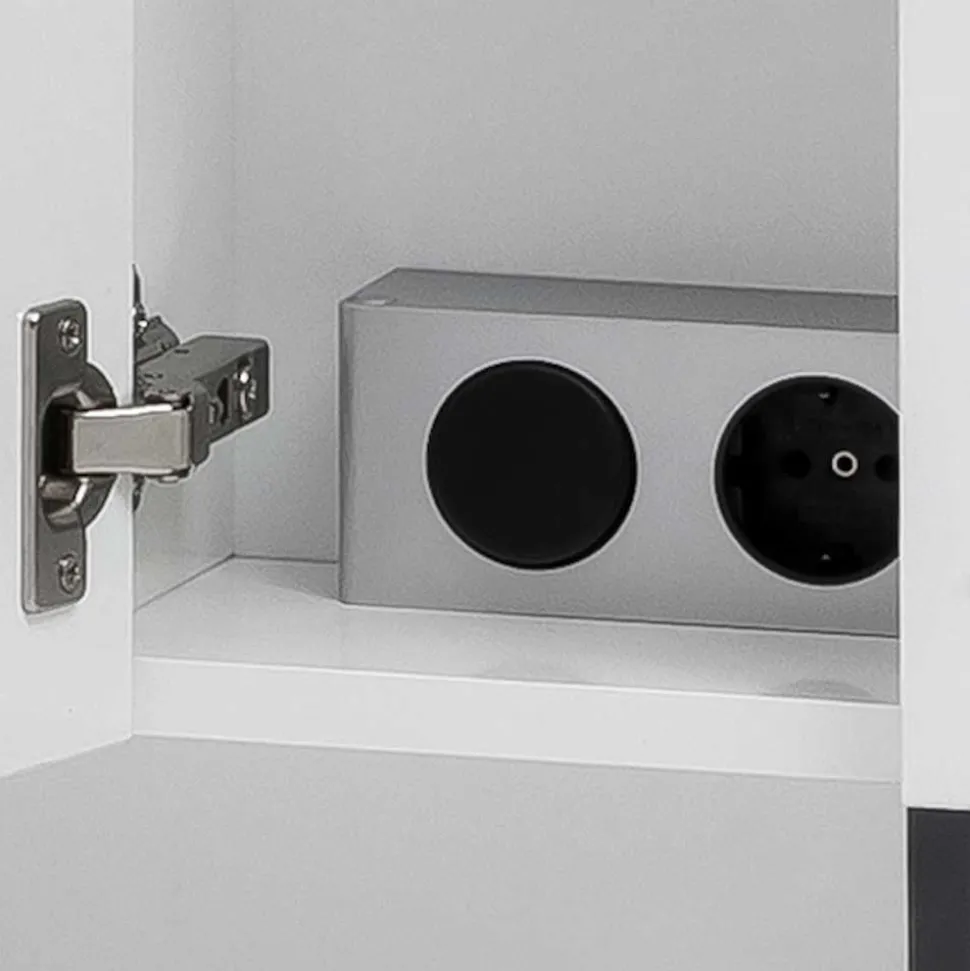 Waschbeckenschrank mit Spiegelschrank Set - Ismilav (zweiteilig)