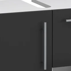 Waschbeckenschrank mit zwei Schubladen und Tür - Cranies