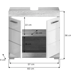 Waschbeckenunterschrank 60 cm breit - Calbanyara
