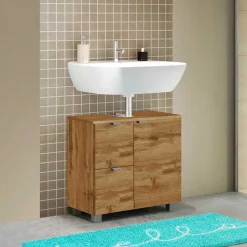 Waschbecken-Unterschrank in Wildeiche Holzoptik - Sucaeva