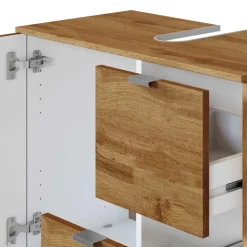 Waschbecken-Unterschrank in Wildeiche Holzoptik - Sucaeva