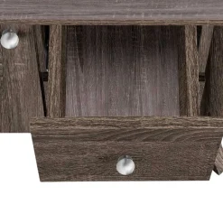 Waschbeckenunterschrank in Eiche Grau Holz Dekor - Fionora