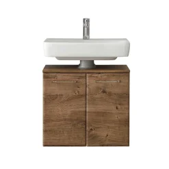 Waschbeckenunterschrank in Eiche Dunkel Holzoptik - Miss X