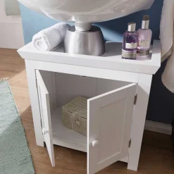 Waschbeckenunterschrank in Weiß mit Doppeltür - Hank