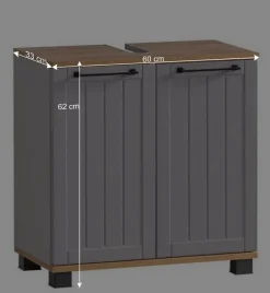 Waschbeckenunterschrank in Platingrau - Benja