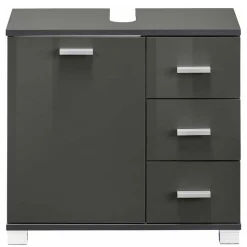 Waschbeckenunterschrank in Grau glänzend - Ulivia