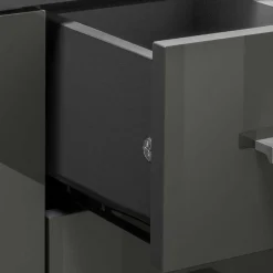 Waschbeckenunterschrank in Grau glänzend - Ulivia