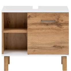 Waschbeckenunterschrank in Eiche NB & Weiß - Voinla