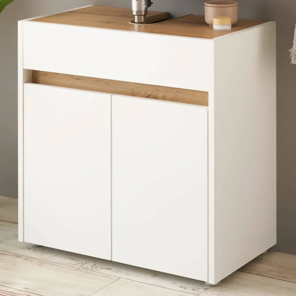 Waschbeckenunterschrank in Weiß - Nonessia