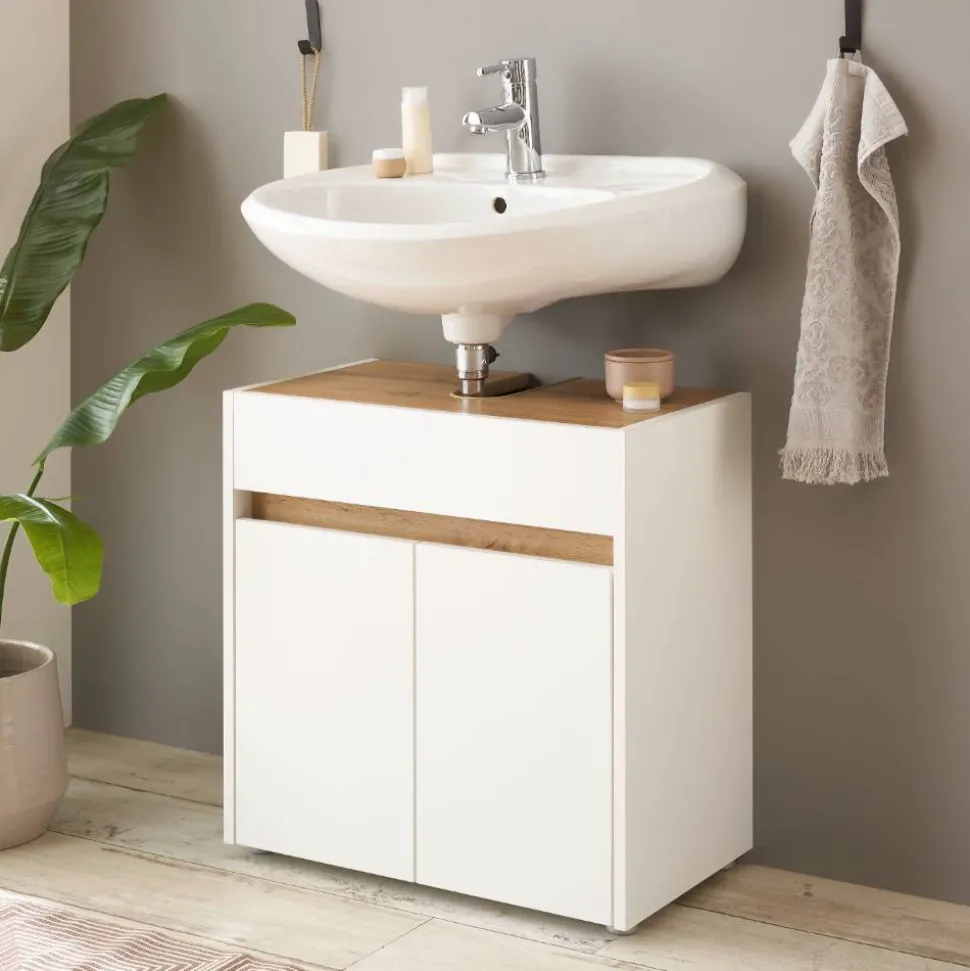 Waschbeckenunterschrank in Weiß - Nonessia