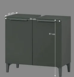 Waschbeckenunterschrank in Graugrün - Liz