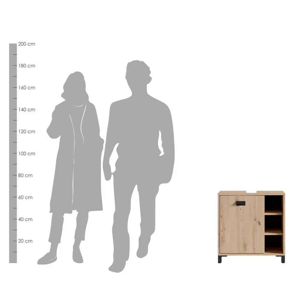 Waschbecken-Unterschrank in Wildeiche - Eleore