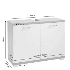 Waschbecken-Unterschrank 2-türig - Faneto