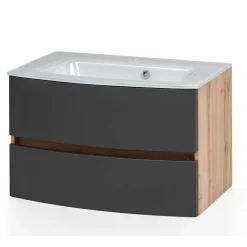 Waschkonsole in Grau & Wildeiche - Larutta