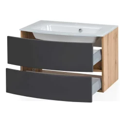 Waschkonsole in Grau & Wildeiche - Larutta