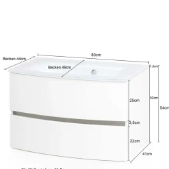 Waschkonsole in Grau & Wildeiche - Larutta