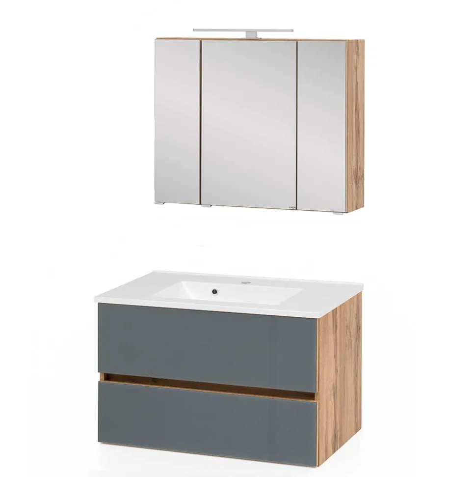 Waschplatz Einrichtung zweifarbig - Anviletca (zweiteilig)