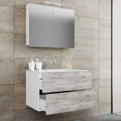 Waschplatz Kombi in Betonoptik - Salvadore (zweiteilig)