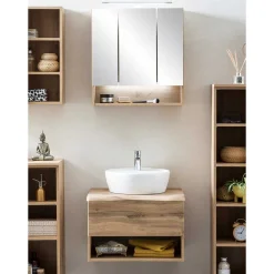 Waschplatz Kombination in Holzoptik - Tofias (zweiteilig)