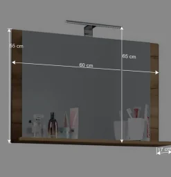 Waschplatz Möbelset in Wildeiche Honig - Toulon (dreiteilig)