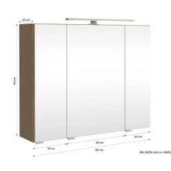 Waschplatz und Midischrank Set - Vibulam (dreiteilig)