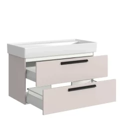 Waschtisch für eine Armatur in Hellgrau - Adendras