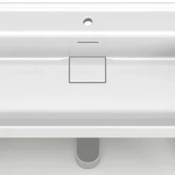 Waschtisch für eine Armatur in Hellgrau - Adendras