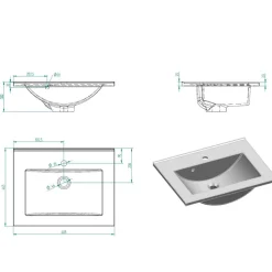 Waschtisch im Buche Dekor - Mabeca
