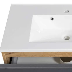 Waschtisch in mattem Grau & Wildeiche - Jambi