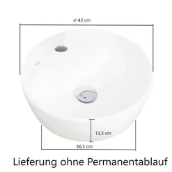 Waschtisch mit Aufsatzbecken in Eiche Hell - Vibulam