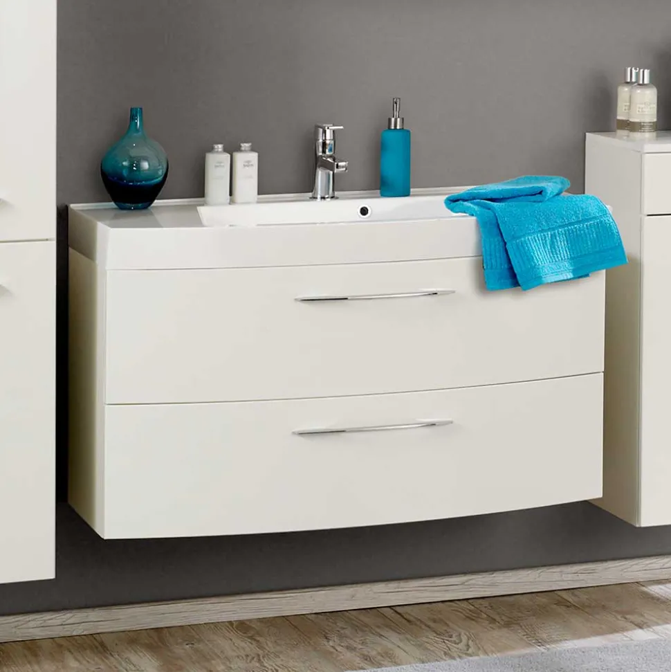 Waschtisch mit Becken Datara in Weiß Hochglanz