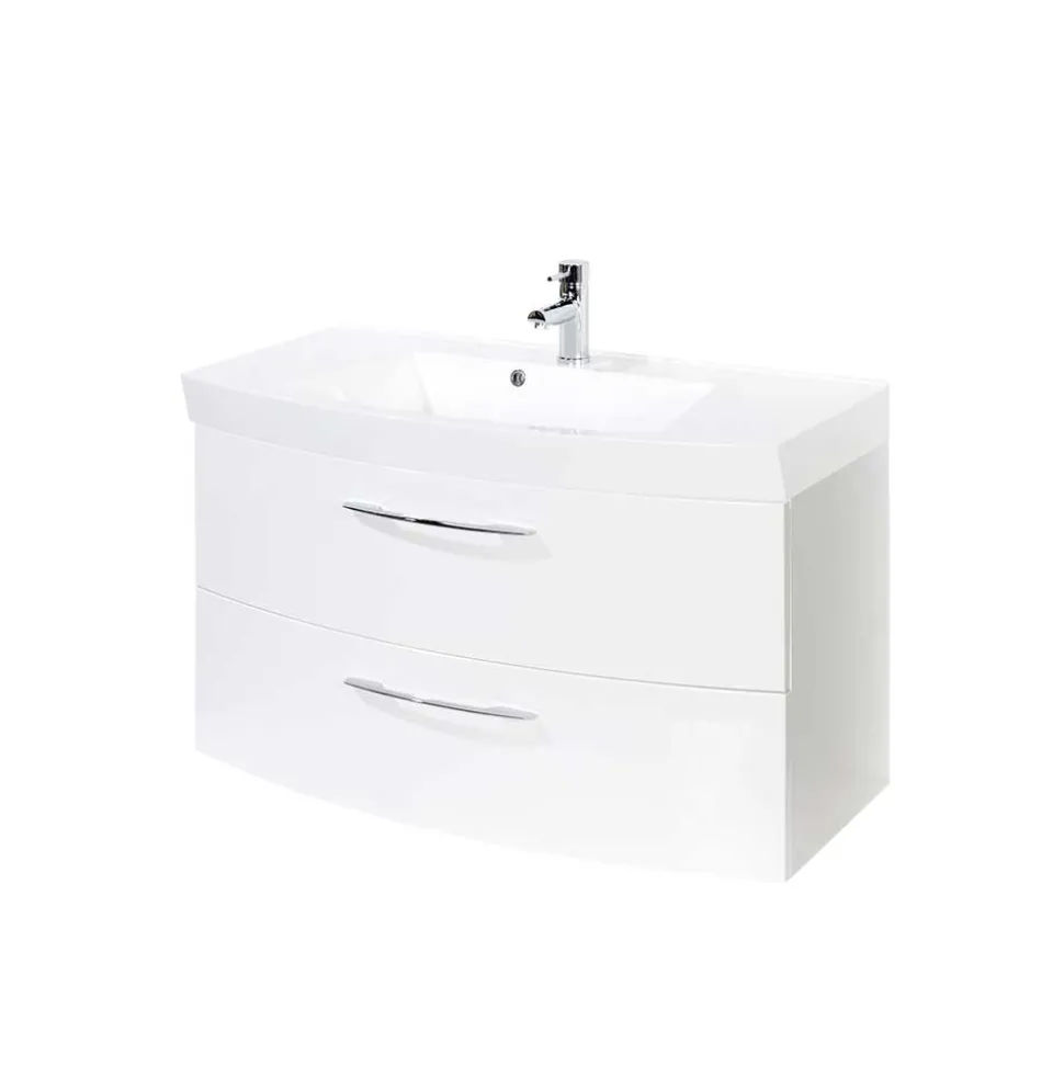 Waschtisch mit Becken Datara in Weiß Hochglanz