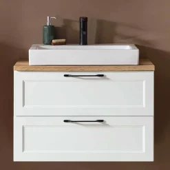 Waschtisch mit Becken in Weiß - Gyatso