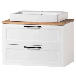 Waschtisch mit Becken in Weiß - Gyatso