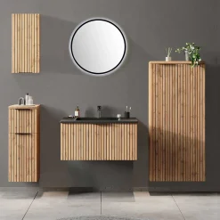 Waschtisch mit schwarzem Einlassbecken - Crystoga